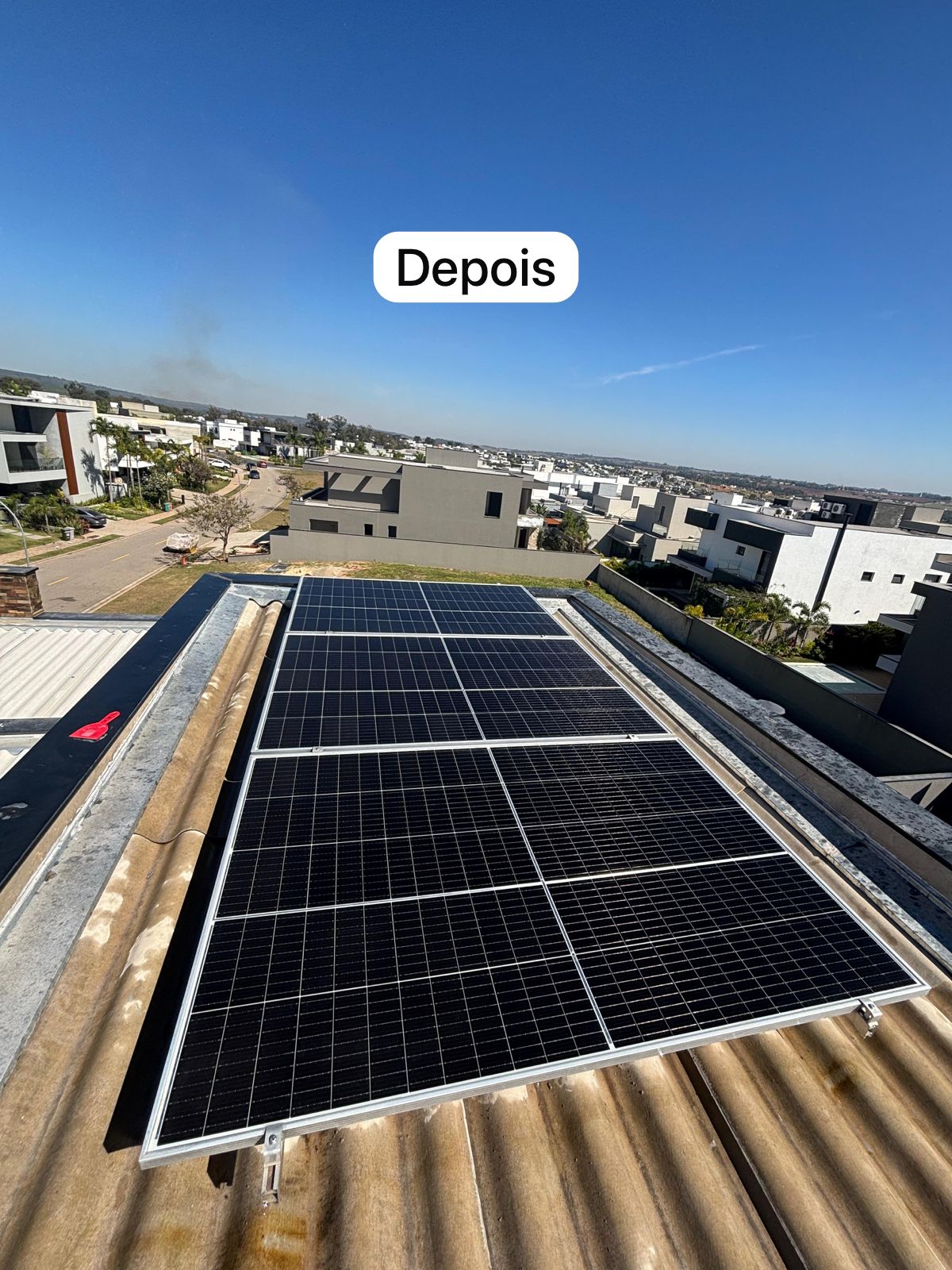 Telhado antes da instalação solar